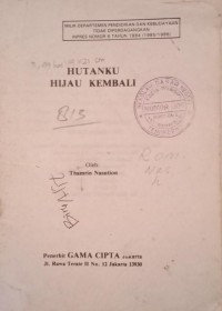 Image of Hutanlku Hijau Kembali