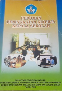 Image of Pedoman peningkatan kinerja kepala sekolah